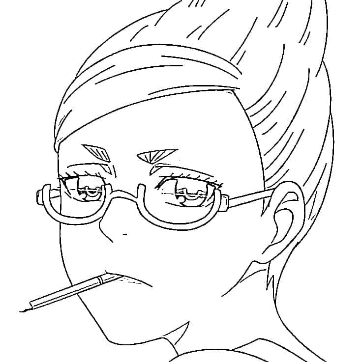 Coloriage Seiko Ayase de Dandadan