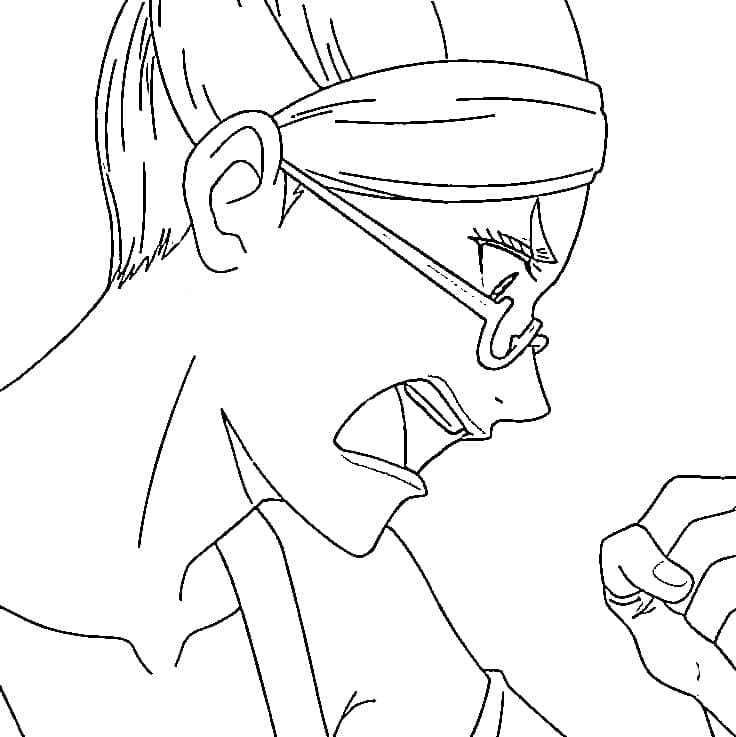 Coloriage Seiko Ayase en colère