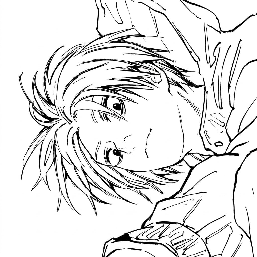 Coloriage Shin Asakura dans Anime Sakamoto Days