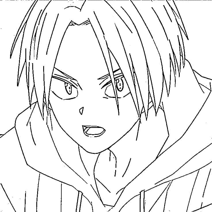 Coloriage Shin Asakura dans Sakamoto Days