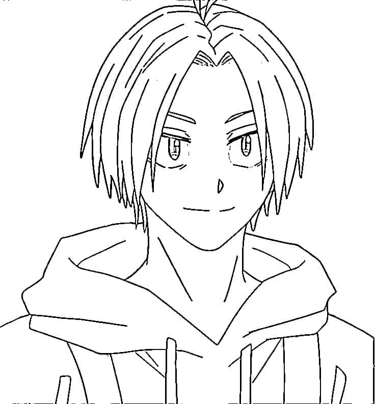 Coloriage Shin Asakura de Anime Sakamoto Days gratuit