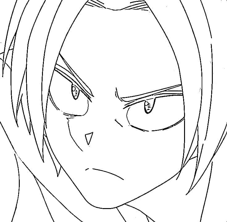 Coloriage Shin Asakura en colère