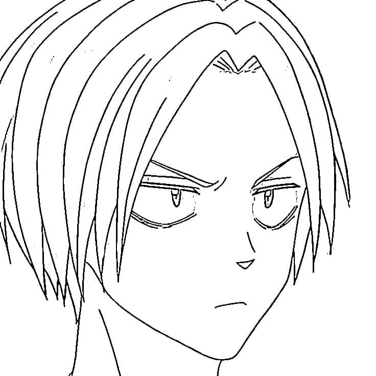Coloriage Shin Asakura ennuyeux