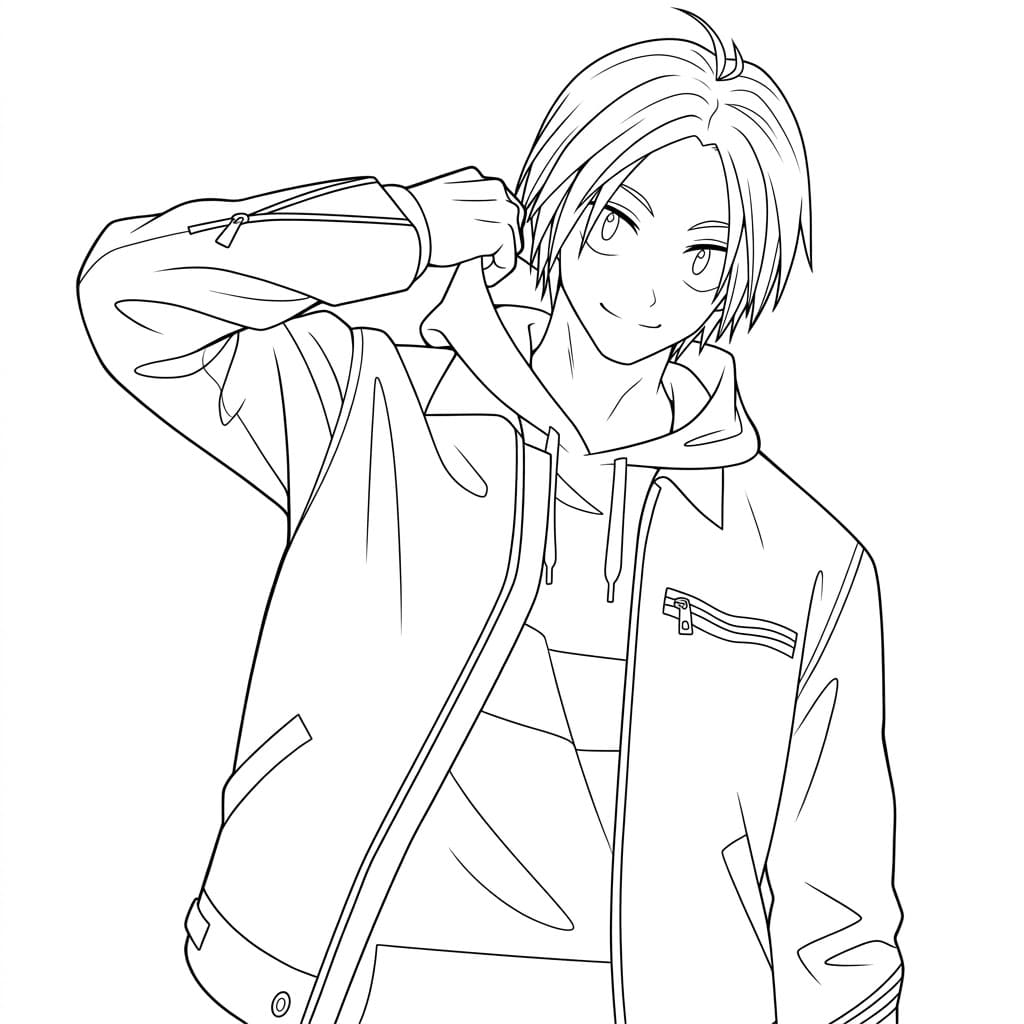 Coloriage Shin Asakura est beau