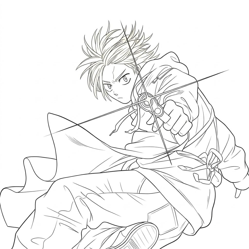 Coloriage Shin Asakura est super cool