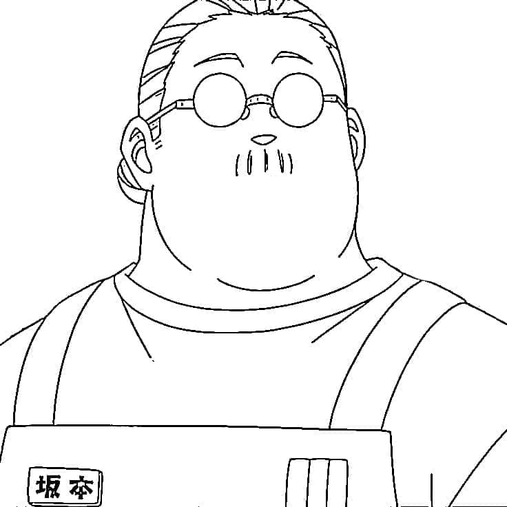 Coloriage Taro de Anime Sakamoto Days