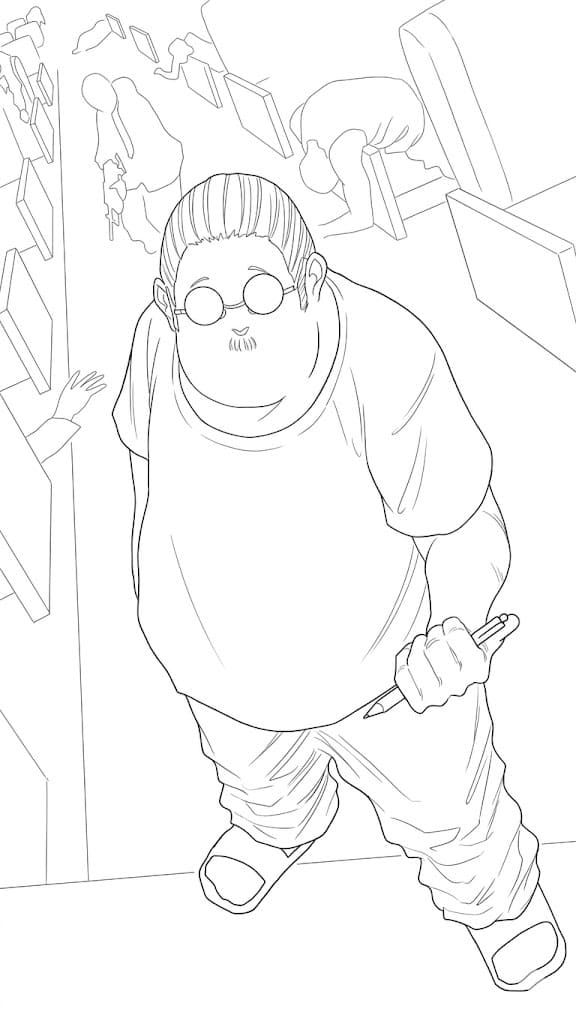 Coloriage Taro debout