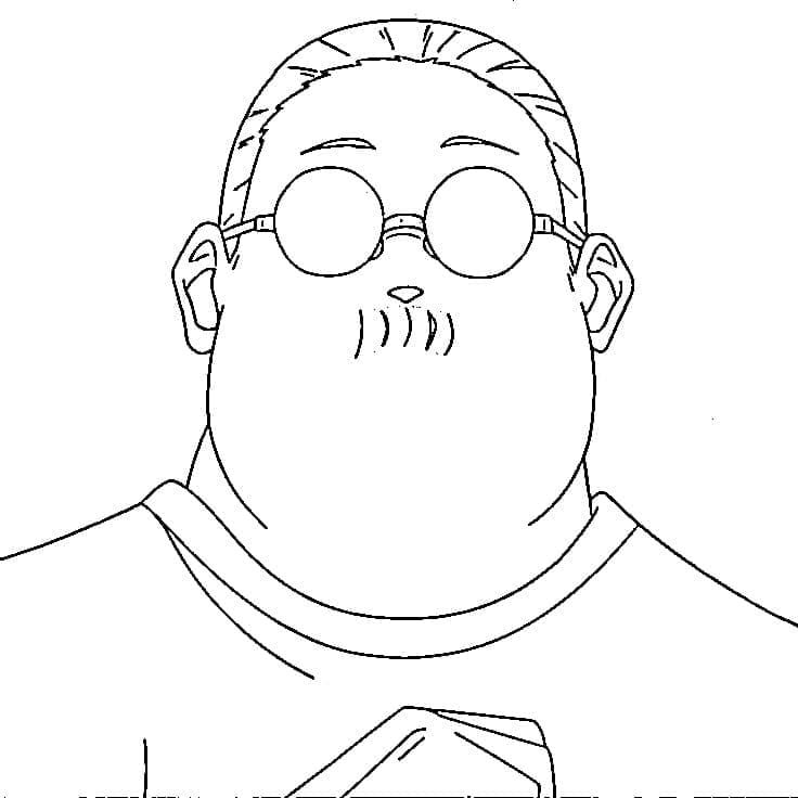 Coloriage Taro Sakamoto dans Sakamoto Days
