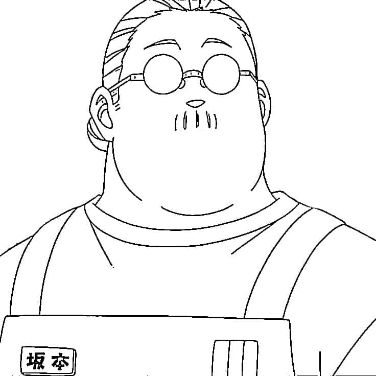 Coloriage Taro Sakamoto de Anime Sakamoto Days