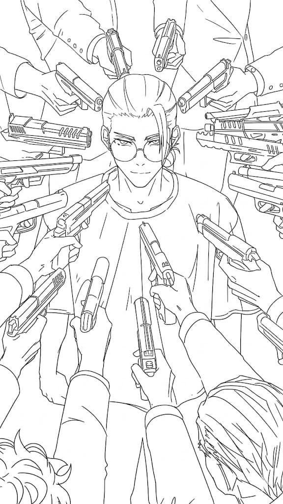 Coloriage Taro Sakamoto est incroyable