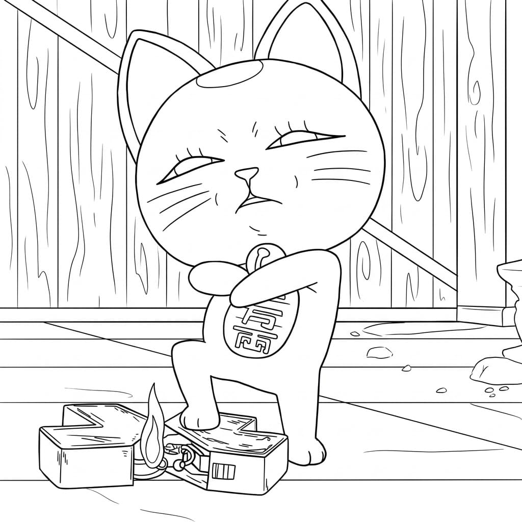 Coloriage Turbo Granny à la maison