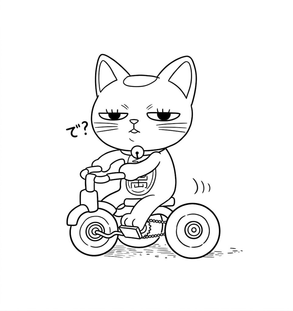 Coloriage Turbo Granny à moto