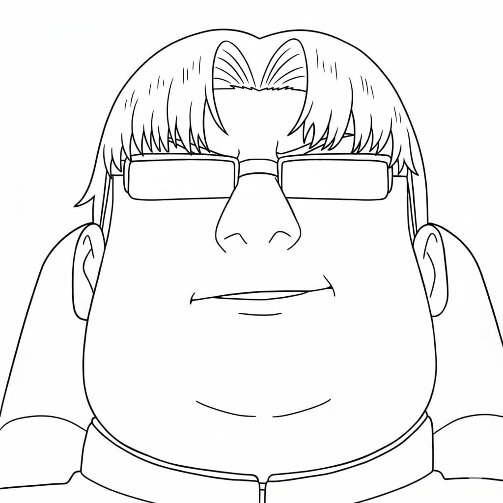 Coloriage Visage de Kinta Sakata