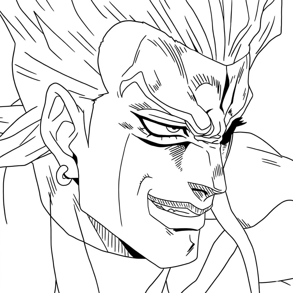 Coloriage Dio Brando tire au sort