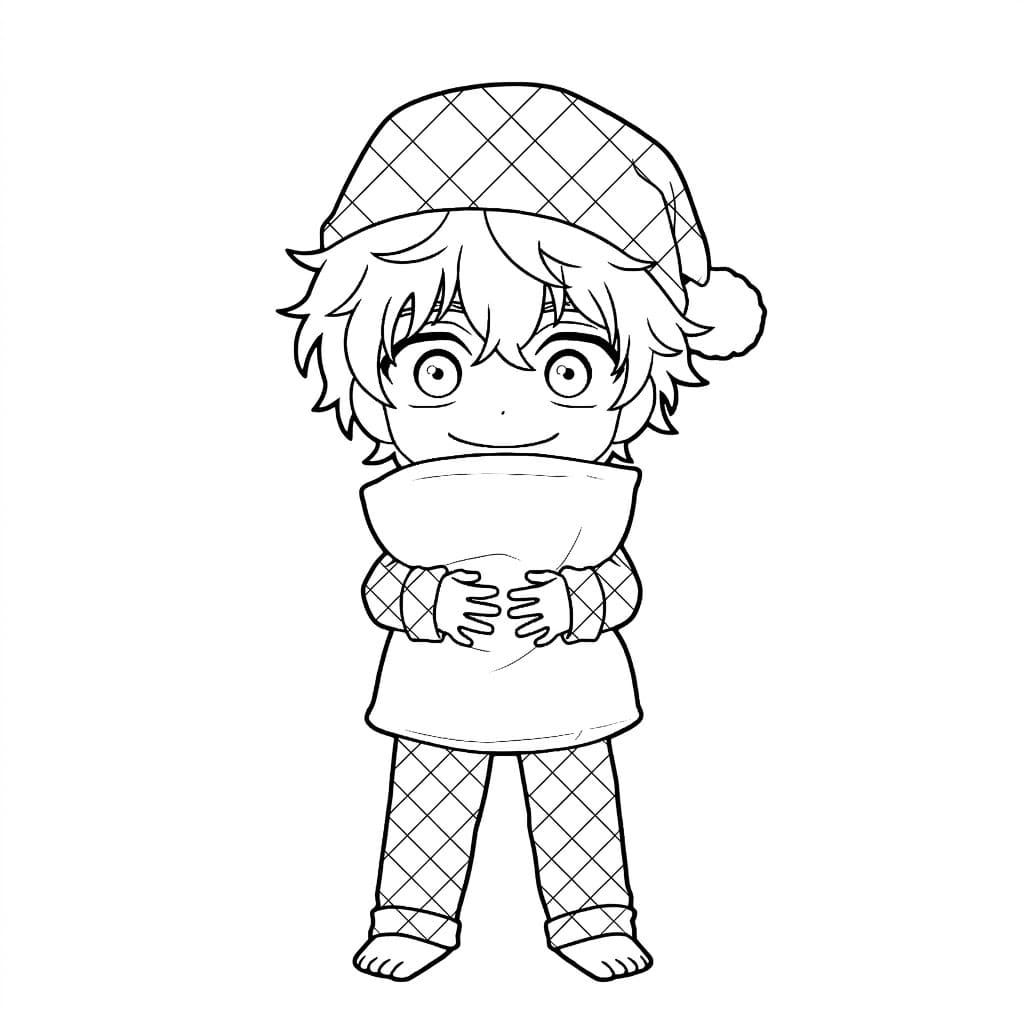 Coloriage Akihiko Nirei chibi