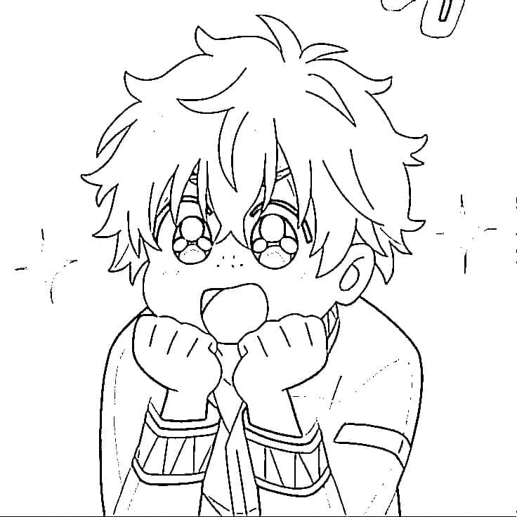 Coloriage Akihiko Nirei dans Anime Wind Breaker