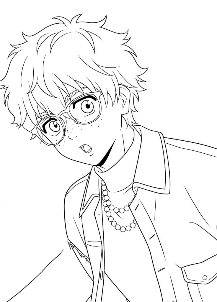 Coloriage Akihiko Nirei est stupide
