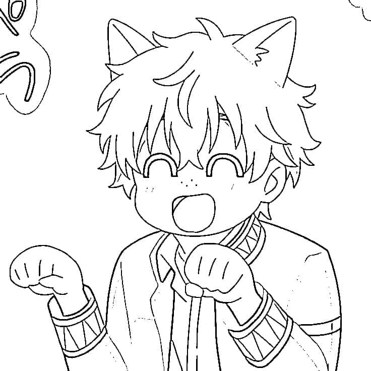 Coloriage Akihiko Nirei est vraiment mignon