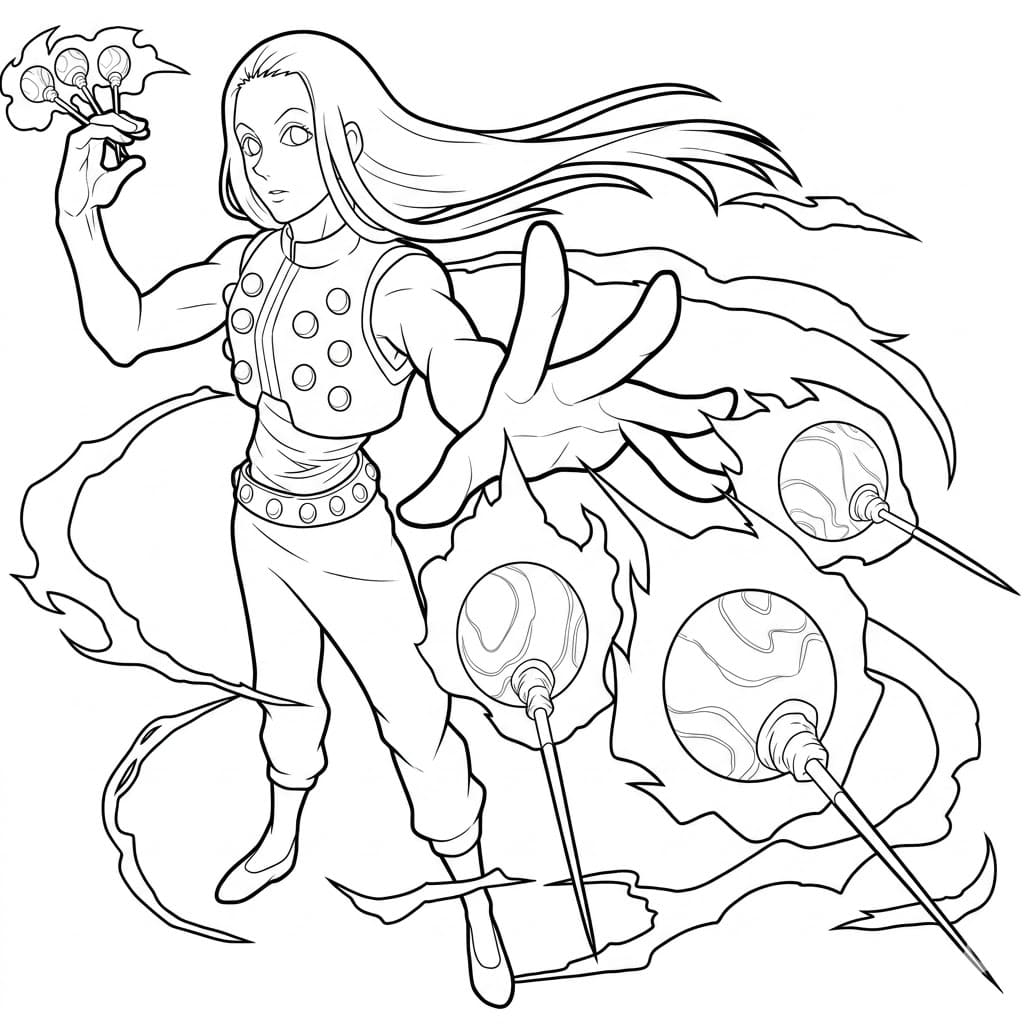 Coloriage Compétence Illumi Zoldyck