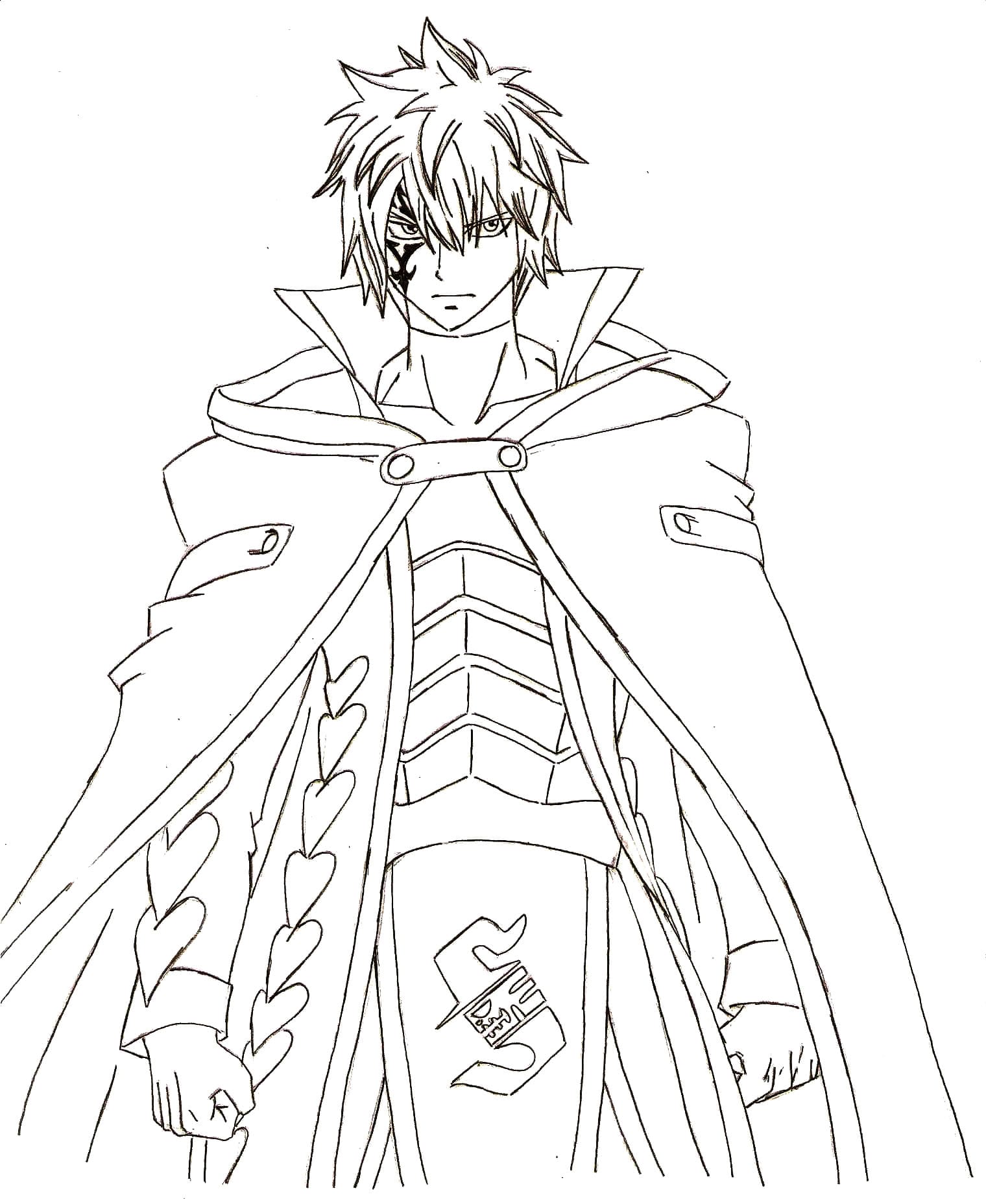 Coloriage Cool Jellal Fernandez