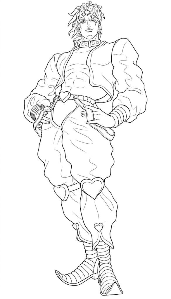 Coloriage Dio Brando debout