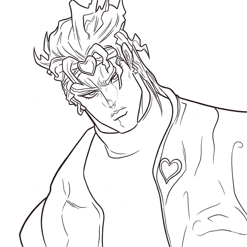 Coloriage Dio Brando en colère