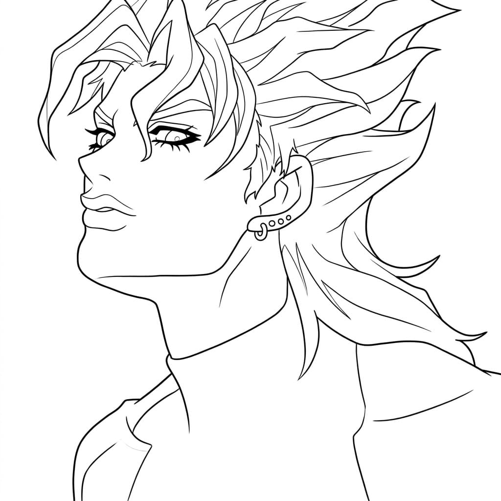 Coloriage Dio Brando est vraiment cool