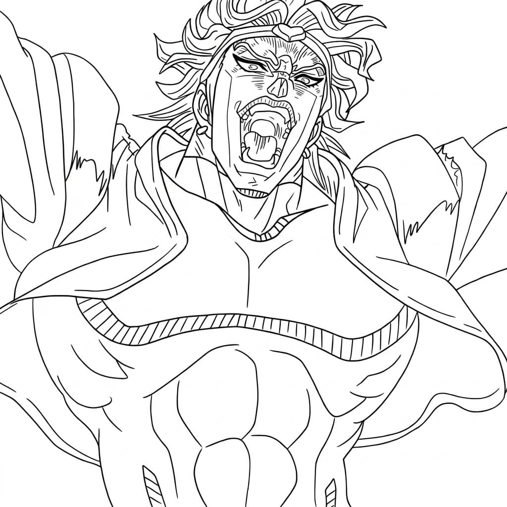 Coloriage Dio Brando heureux