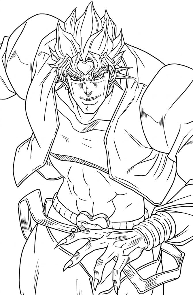 Coloriage Dio Brando impression gratuite