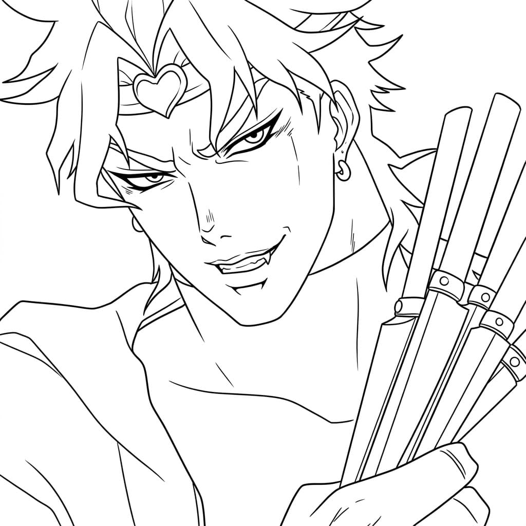 Coloriage Dio Brando jeune