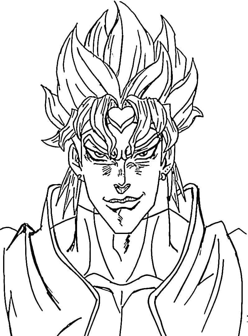 Coloriage Dio Brando souriant