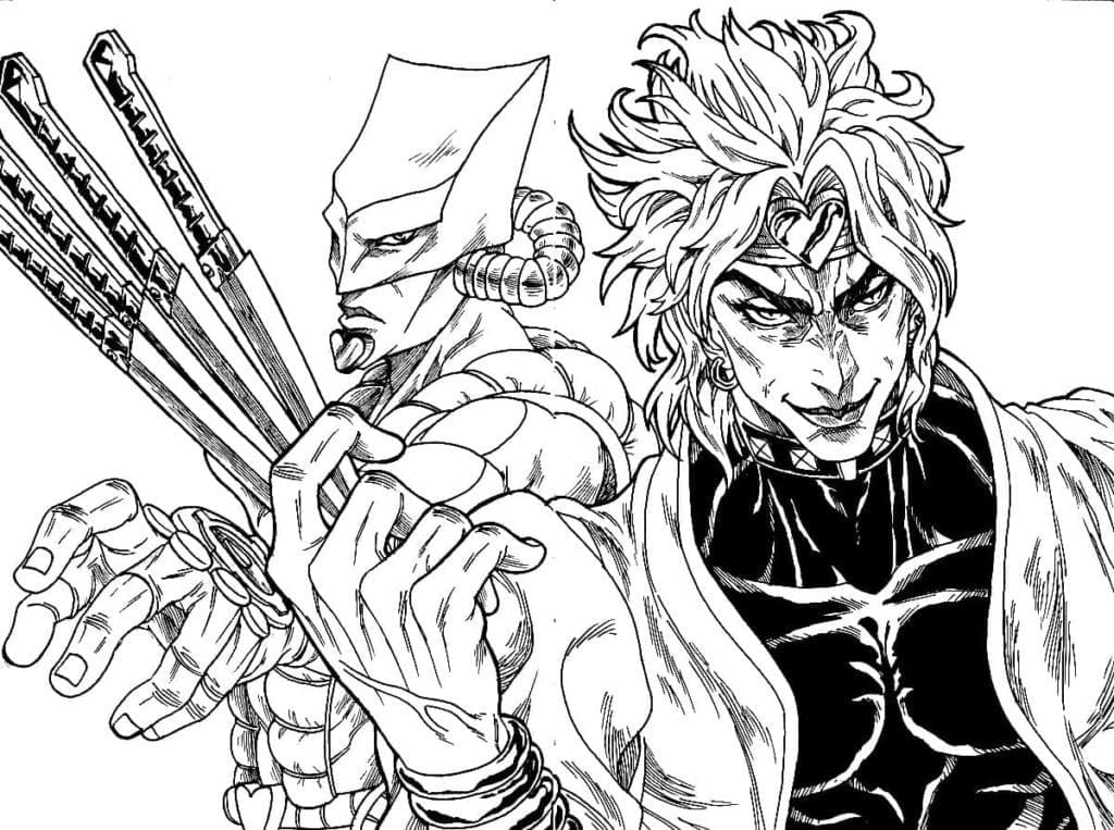 Coloriage Dio dans JoJo's Bizarre Adventure