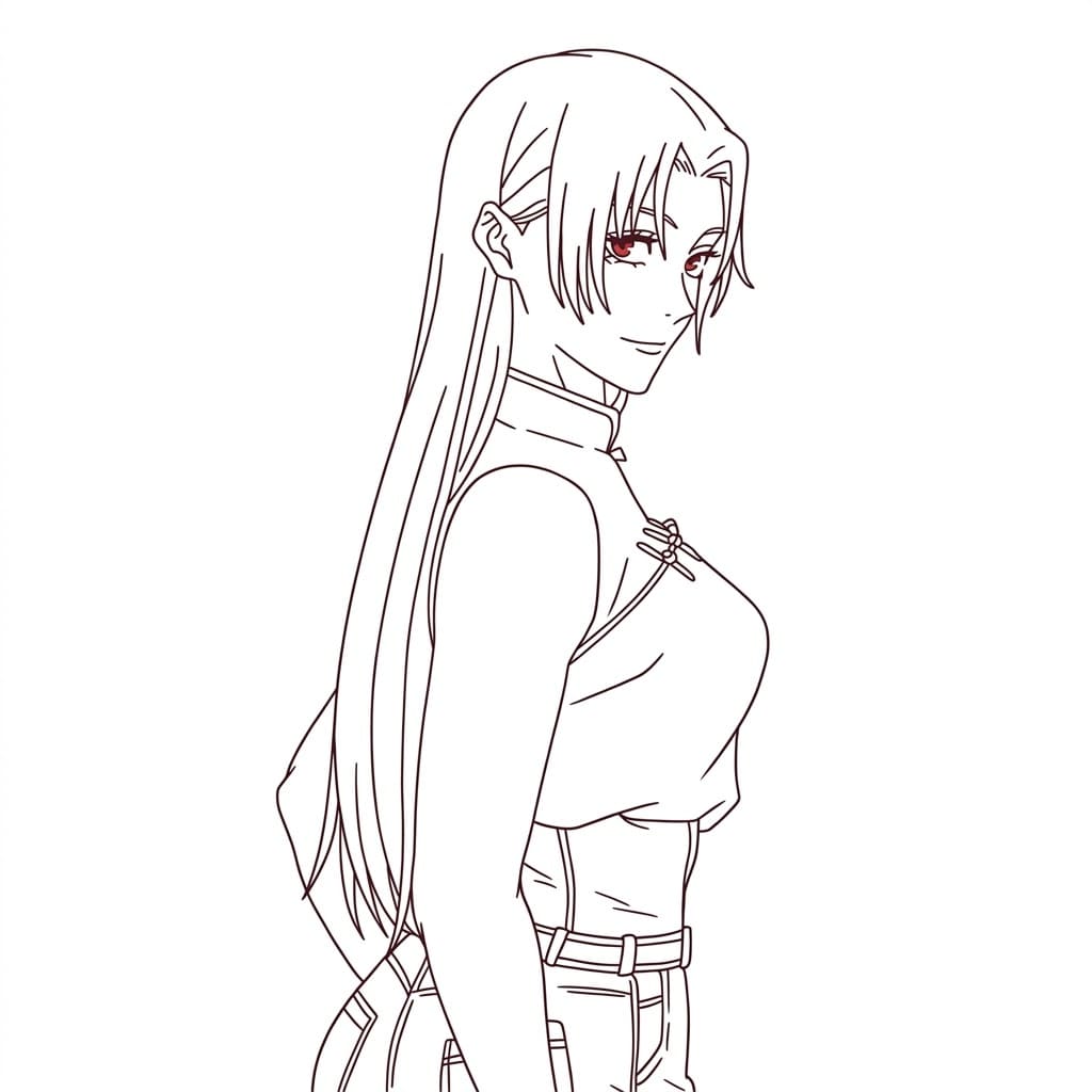 Coloriage Drôle Yuki Tsukumo