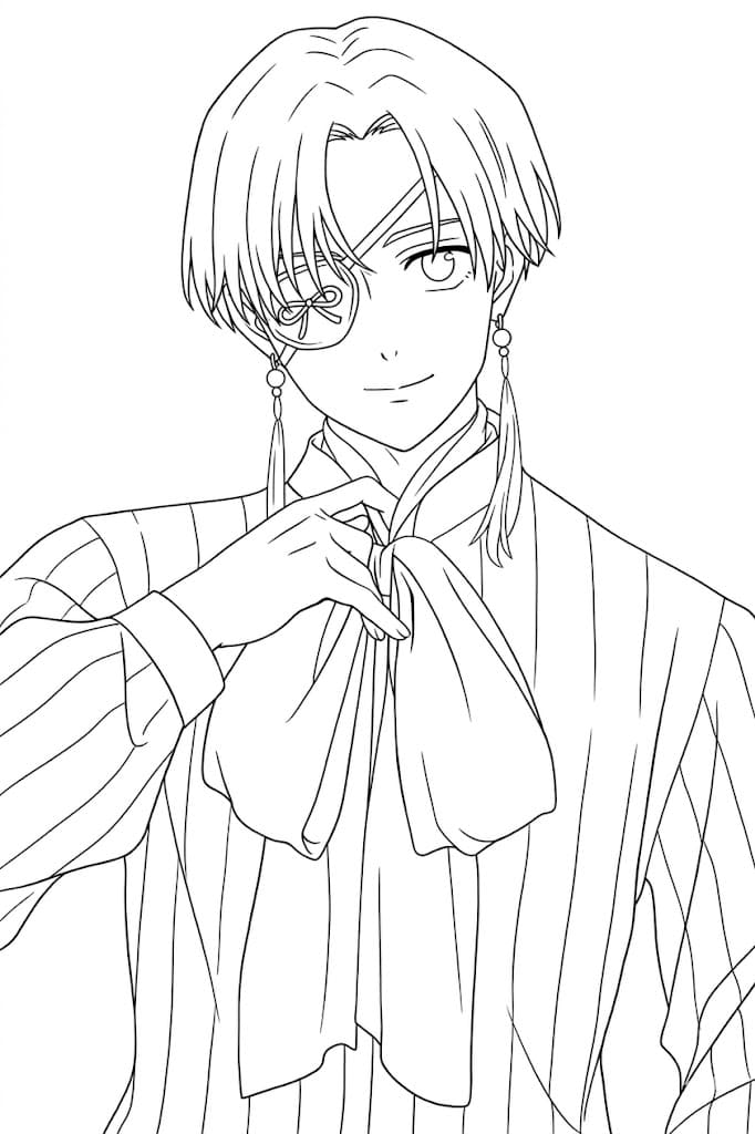 Coloriage Élégant Hayato