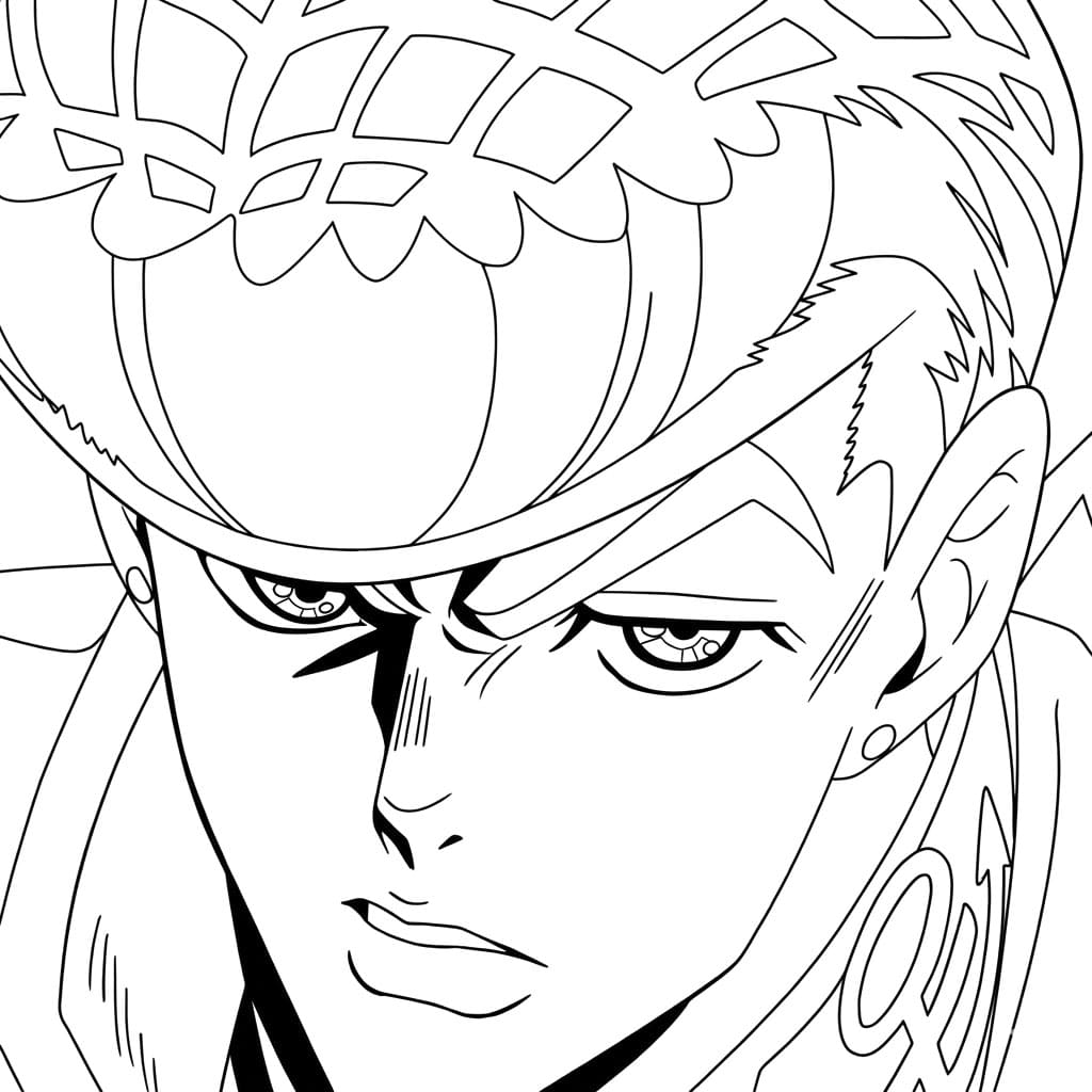 Coloriage Estampe de Josuke Higashikata