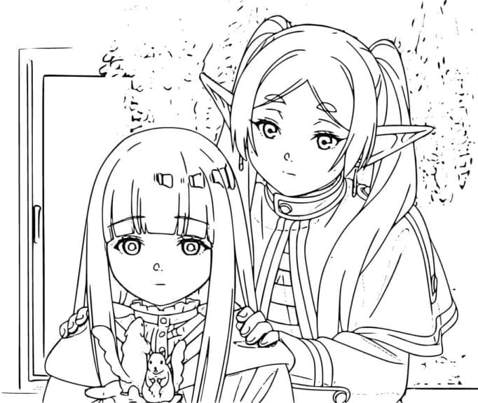 Coloriage Fern avec Frieren bonne