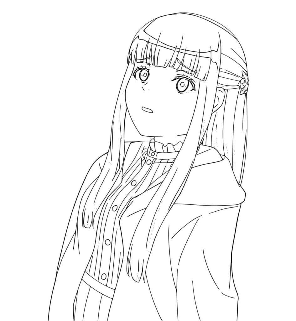 Coloriage Fern dans Anime Frieren Beyond Journey's End