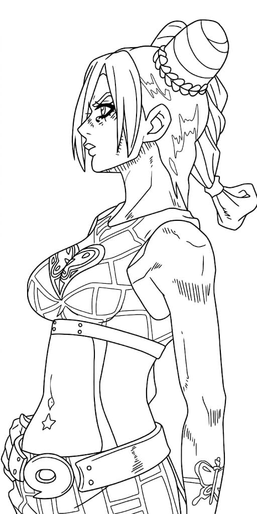 Coloriage Figurine de Jolyne Cujoh