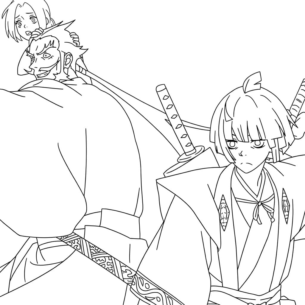 Coloriage Gantetsusai Tamiya avec l'équipe