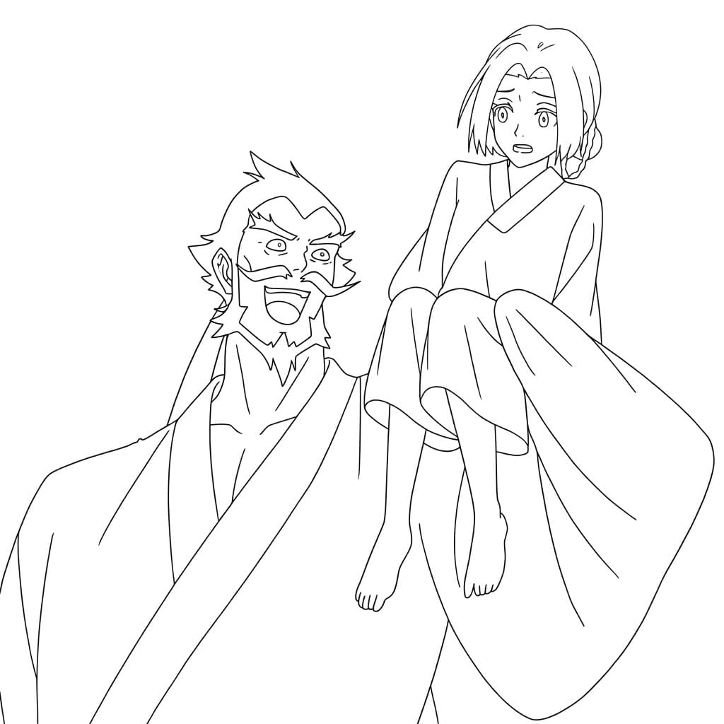 Coloriage Gantetsusai Tamiya avec un coéquipier