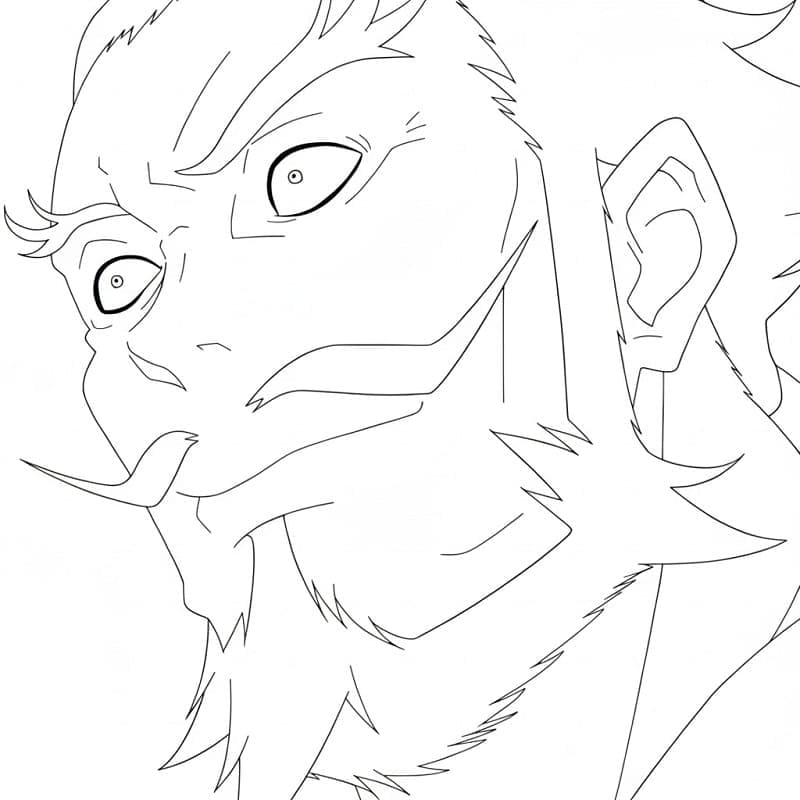 Coloriage Gantetsusai Tamiya de Hell's Paradise