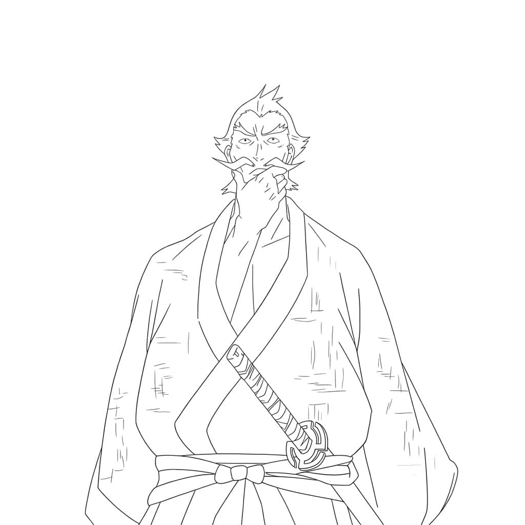 Coloriage Gantetsusai Tamiya debout