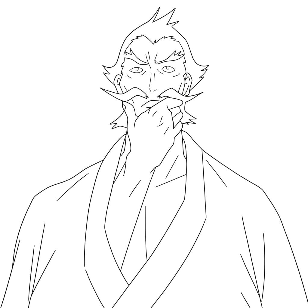 Coloriage Gantetsusai Tamiya pensée