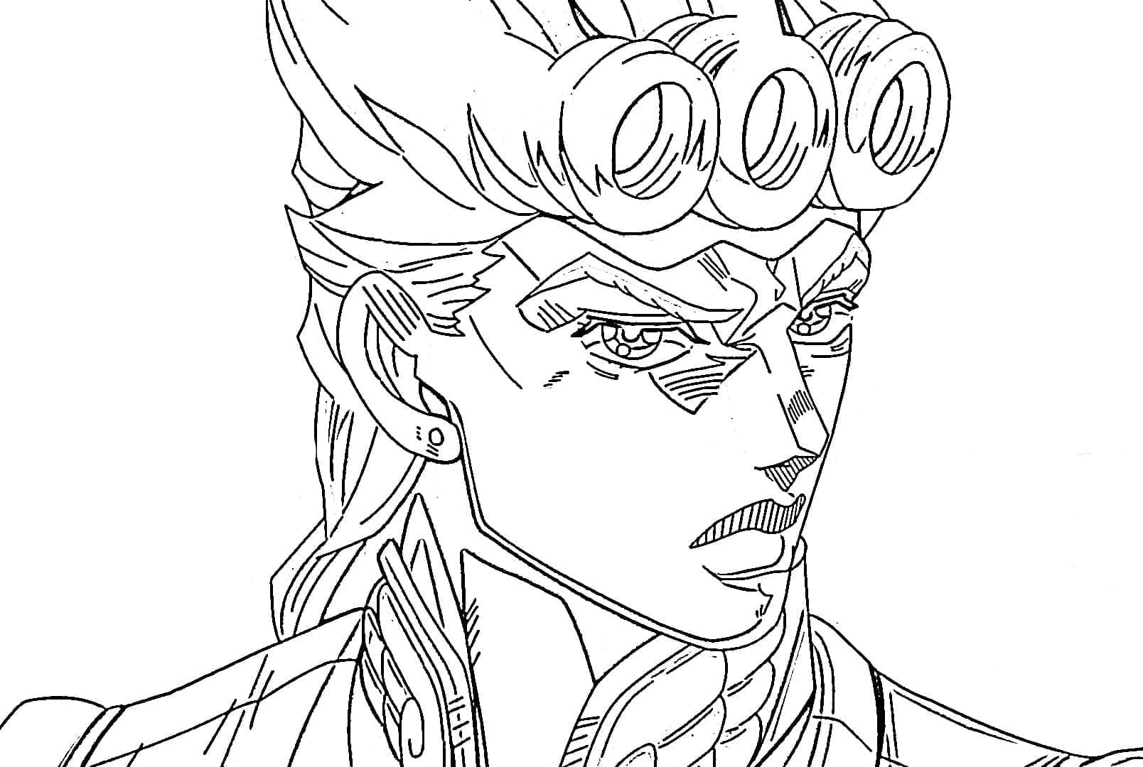 Coloriage Giorno Giovanna dans JoJo’s Bizarre Adventure