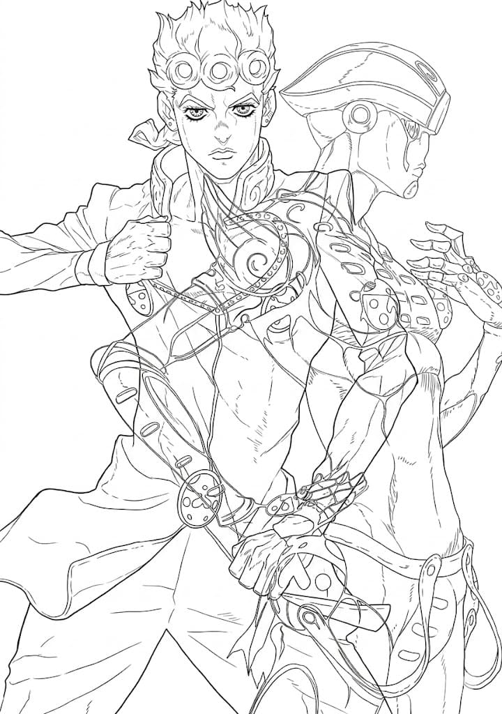 Coloriage Giorno Giovanna heureux