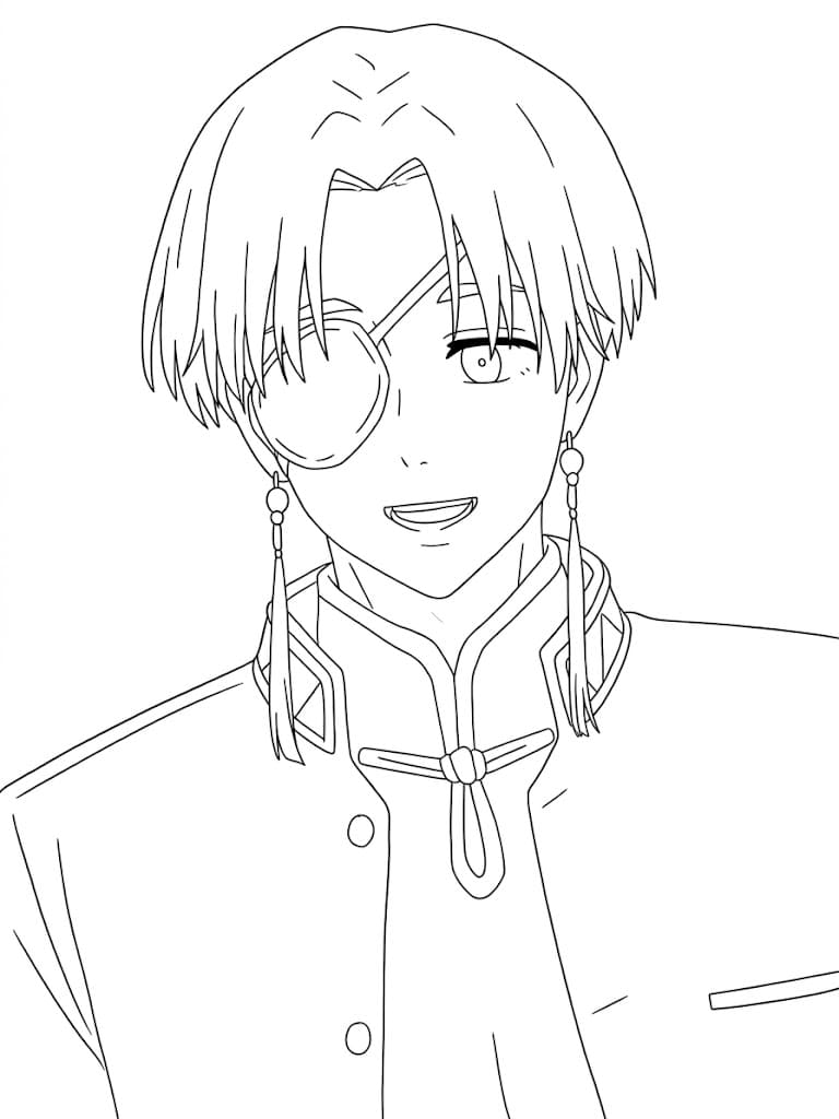 Coloriage Hayato Suō Attitude Cool