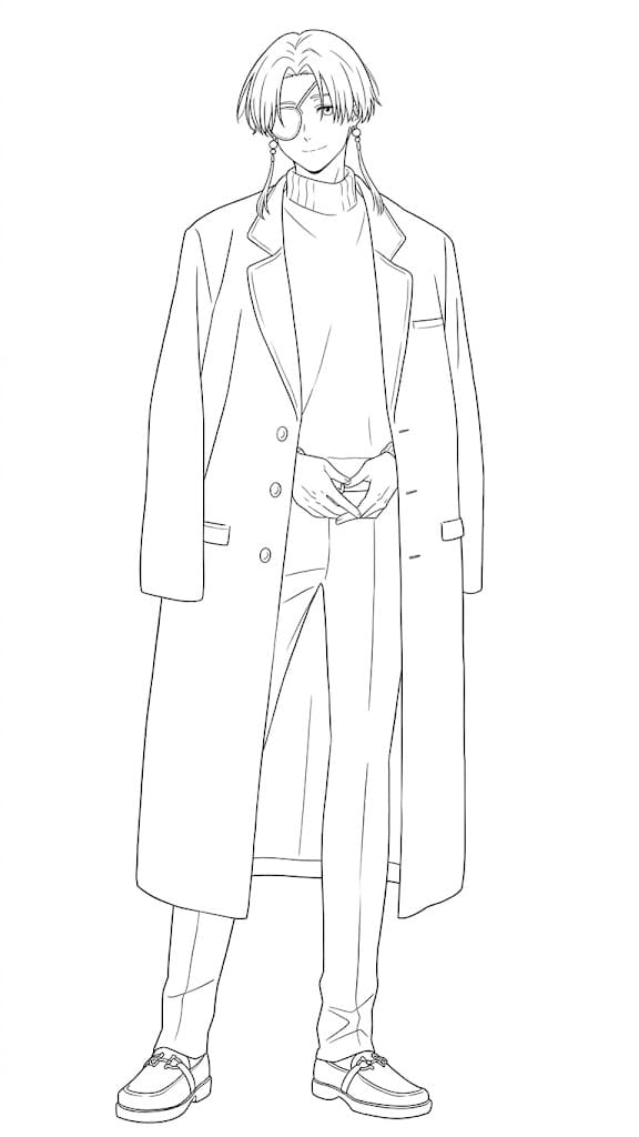 Coloriage Hayato Suō Charme Calme