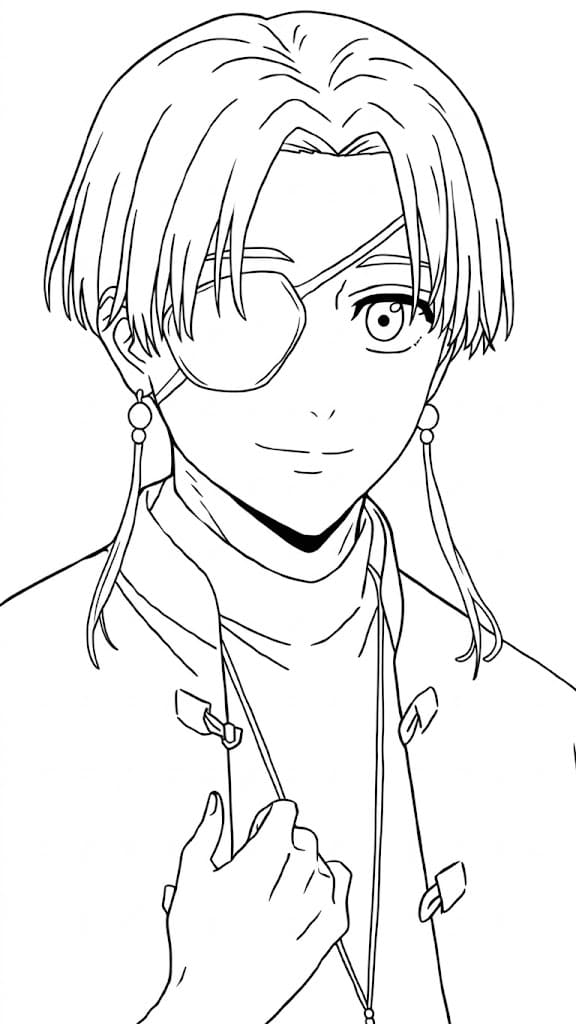 Coloriage Hayato Suō Élégance Naturelle