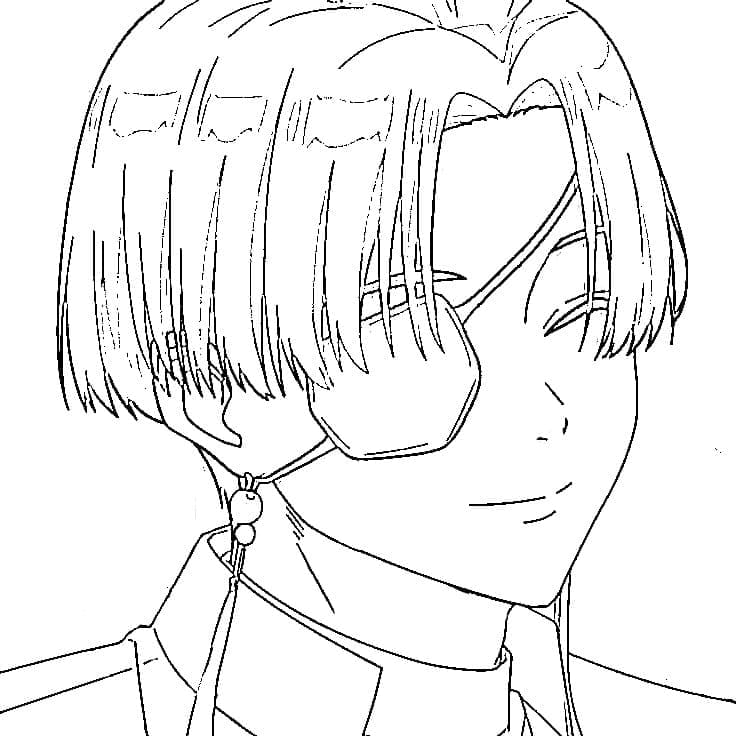 Coloriage Hayato Suō heureux