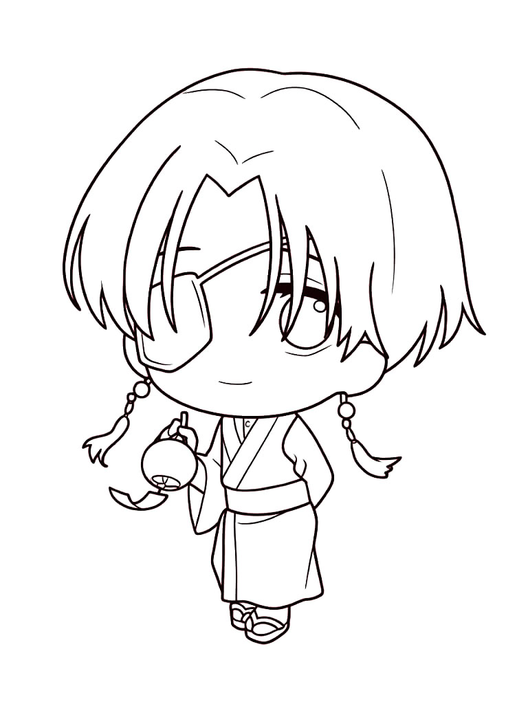 Coloriage Hayato Suō Jeune Noble